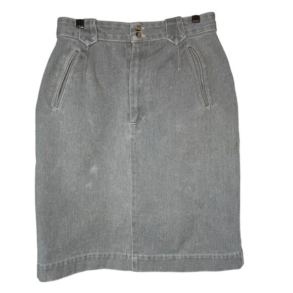 Banana Republic Dresses & Skirts - Banana Republic Safari & Travel Denim Twill Skirt Vintage size 10